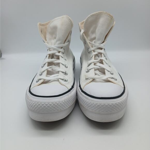 Converse Chuck Taylor All Star Lift Platform High Top Sneakers Shoes White 8.5 - Picture 2 of 10